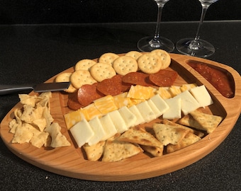Large Cherry Football Charcuterie Board