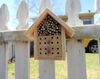 Small Handmade Cedar Mason Bee House