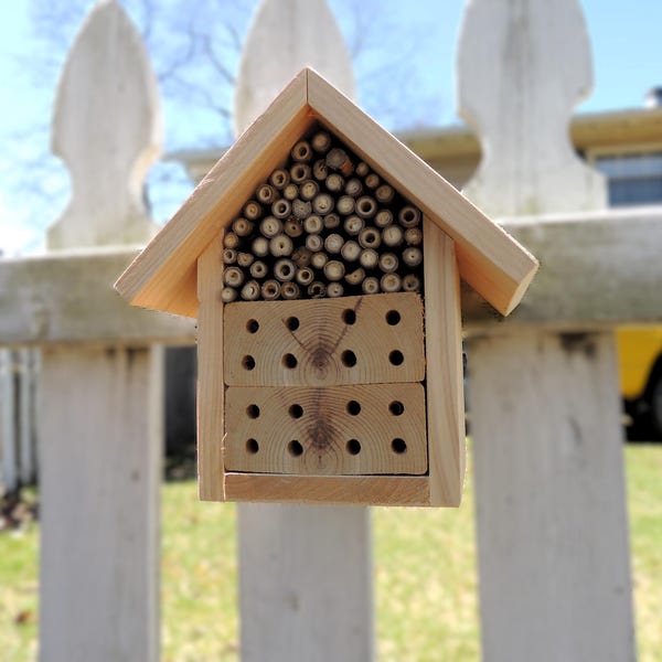 Small Handmade Cedar Mason Bee House