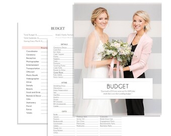Wedding Budget Instant Download, Spending Checklist  My Wedding Planner, Printable, Fill in the blank, Coordinator Printable Training
