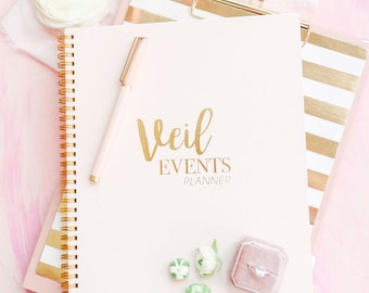 Wedding Planner 100 Page Book, Veil Events Planner, Engaged Brides Planning Help, Budget, Vendors, Stationery, Check List, Timelines & More