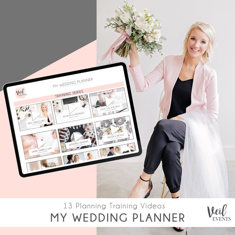 Wedding Planner Paperback Book and Digital Spreadsheet Templates, Wedding Training Videos, Timeline, Checklist, To-Do List, Vendors, image 5