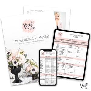 Wedding Planner Paperback Book and Digital Spreadsheet Templates, Wedding Training Videos, Timeline, Checklist, To-Do List, Vendors, image 6