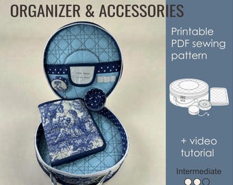 Set of Embroidery Supplies Storage Organizer & Accessories  | 2 PDF Patterns Bundle