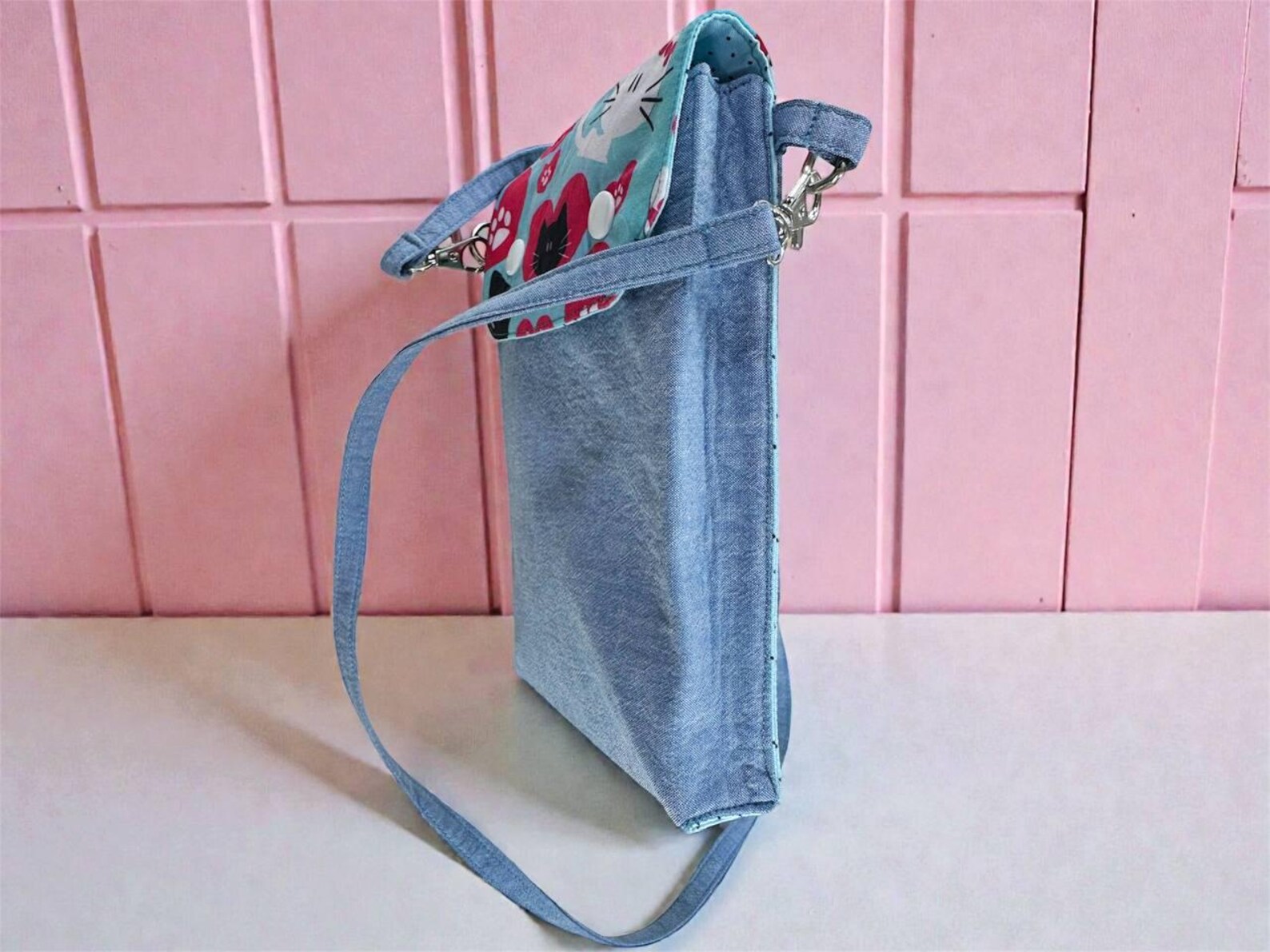 Crossbody Phone Bag PDF Pattern | Small Fabric Purse With Flap ...