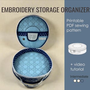 Embroidery storage organizer PDF Pattern | Sewing Tutorial