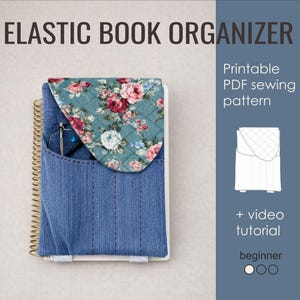 Elastyczny organizer na książki – wzór w formacie PDF | Kieszeń Book Buddy na okulary i długopisy | Pobierz cyfrowo