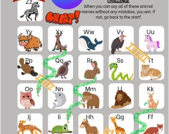 30 Snakes Printable Preschool Educational Games Download. Games and ...