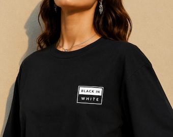 Minimalist Black Pocket Tee | Dark Unisex Cotton Shirt