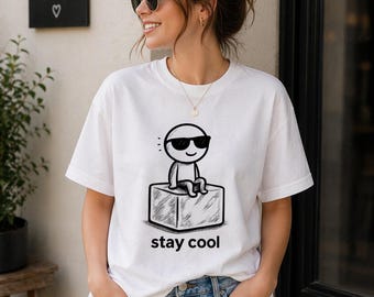 Stay Stick Figure Graphic Tee – Unisex Cotton Streetwear Shirt