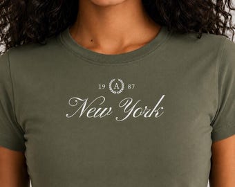 New York Script 1987 T-Shirt | Vintage City Typography