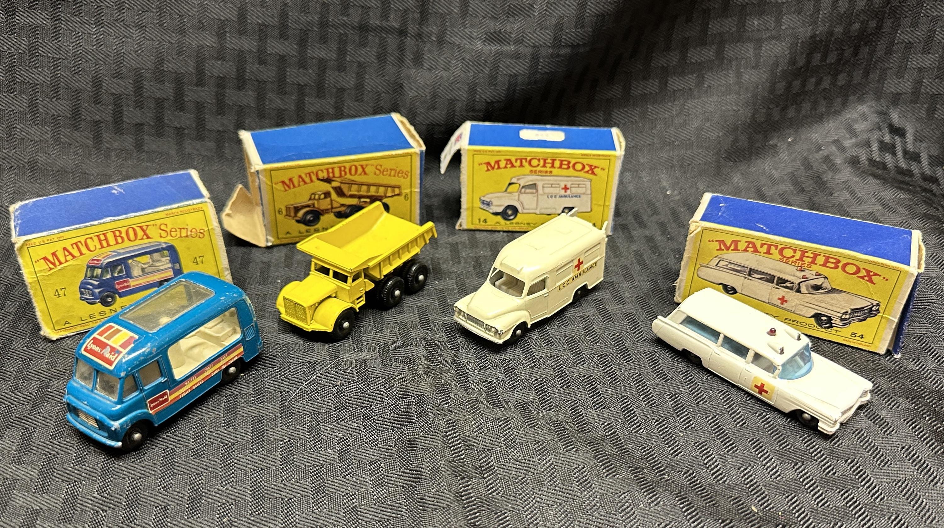 レトロ⭐︎MATCHBOX by LESNEY ミニカーセット Vintage Lesney Matchbox #30 6 WHEEL CRANE TRUCK gray grey