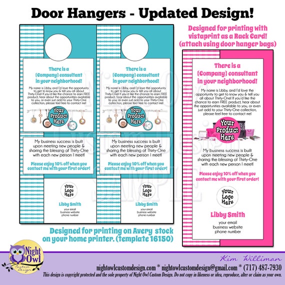 Items Similar To Customer Door Hanger Neighbor Cards Direct