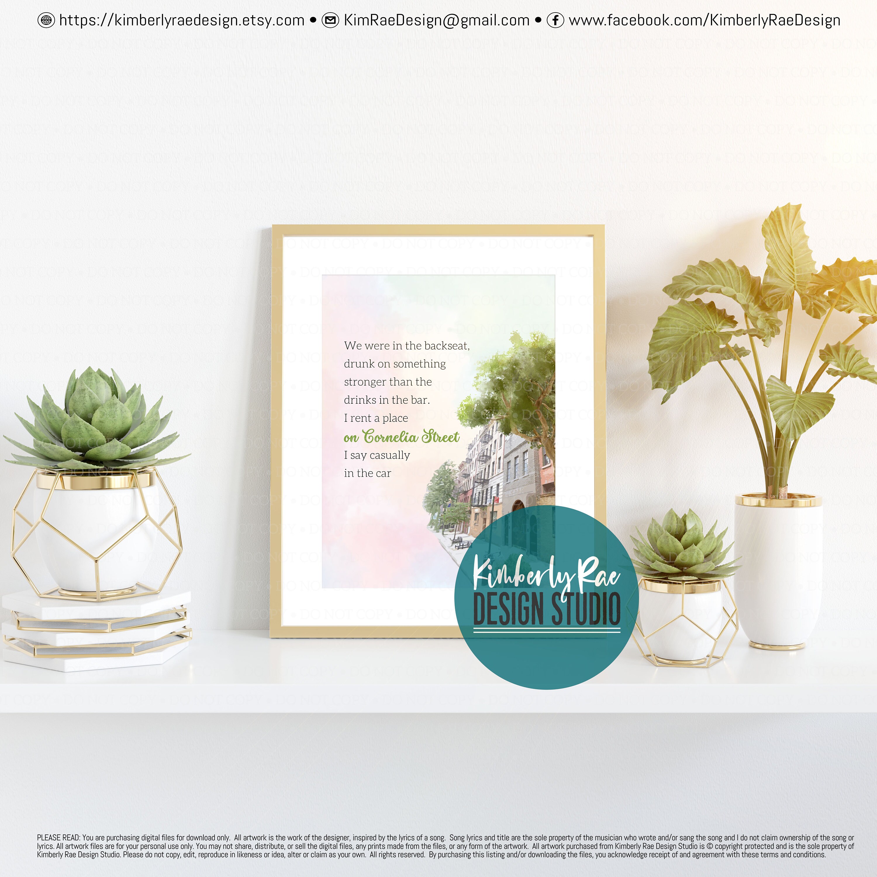 Taylor Swift cornelia Street lyricinspired Etsy