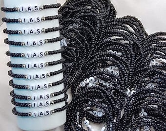 Bracelets personnalisés en gros pour camps de vacances / Cadeaux d'amitié pour camps d'été / Bijoux personnalisés avec perles et prénoms pour enfants, équipes, groupes / Souvenirs de fêtes et événements