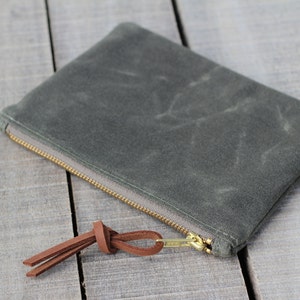 Canvas Wristlet Bag Large Clutch Bags Wallet Purse Zipper Pouch
