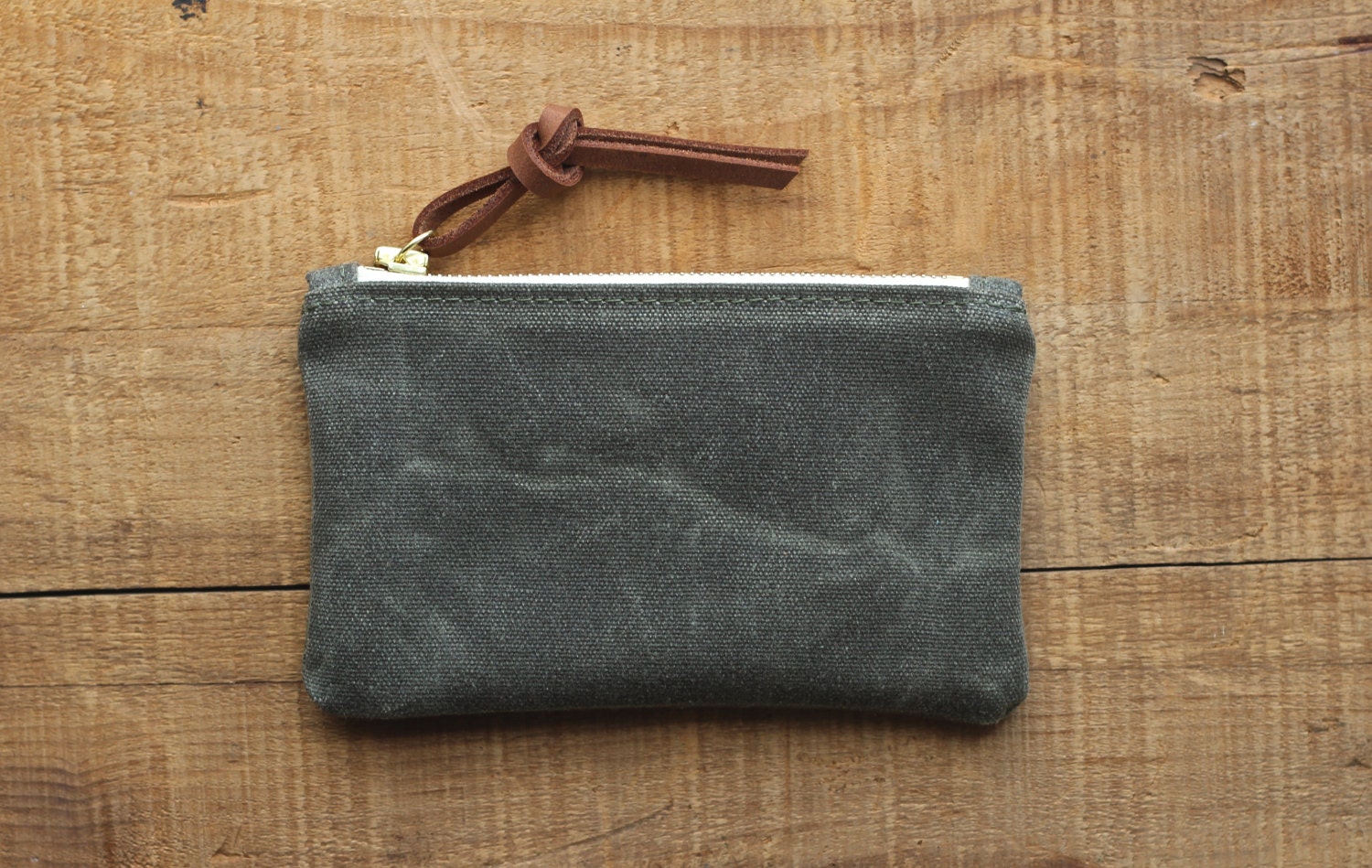 The MINI Pouch // Waxed Canvas Pouch Bag Purse Wallet Etsy