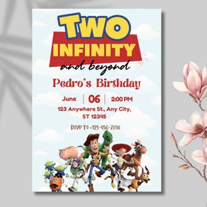 Toy Story Invitation Template | Editable Two Infinity And Beyond Birthday | 2nd Digital Canva Invite