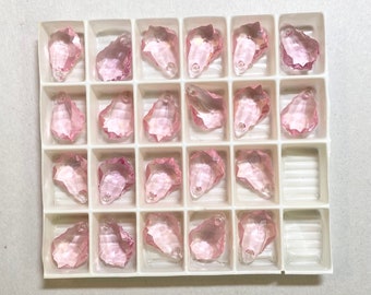 16mm Swarovski Crystal Baroque Teardrop Pendant Beads Light Rose Pink 22 beads total