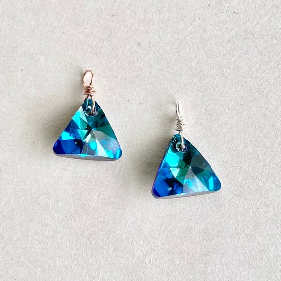 Triangle crystal shop prism necklace
