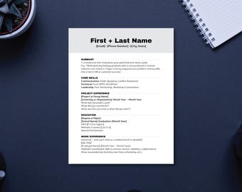 ATS-Friendly Resume Template for Job Seekers – Simple, Clean Canva Design for First Jobs & Internships