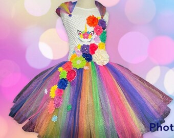 Vestido de tutú de unicornio - Etsy México Vestido de tutú de unicornio - Etsy México