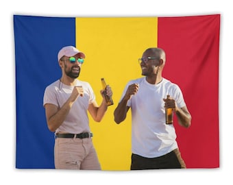 Custom Romania Flag Tapestry, Personalized Romanian Pride Wall Hanging, Party & Cultural Decor