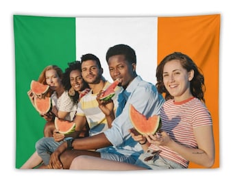 Tapiz personalizado con la bandera de Irlanda, adorno de pared personalizado con el orgullo irlandés, decoración para fiestas y eventos culturales.