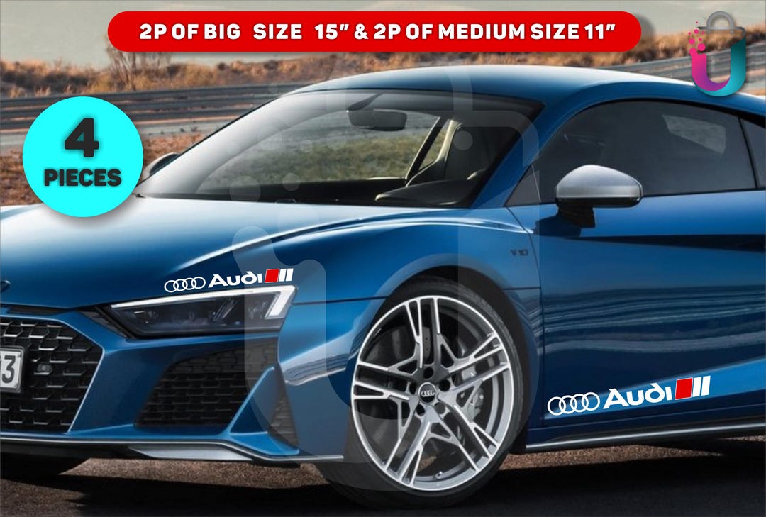 4x Audi Racing Decals Set – 2 Sizes (11