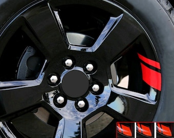 6x Reflective Car Wheel Rim Decals – Fits 16"–21" Rims