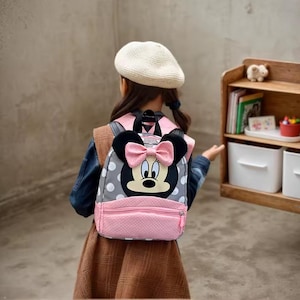 Disney nouveau sac à dos 2025 Minnie cartable pour enfants dessin animé maternelle cartable rose sac à dos comme cadeau pour les enfants