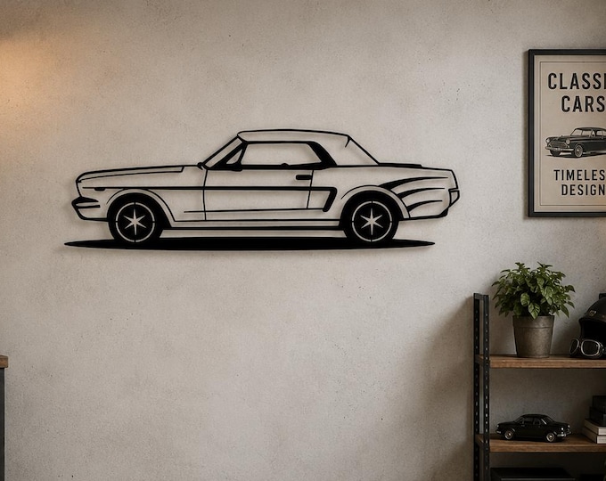 Classic Car Metal Wall Art, Vintage Car Wall Decor, Muscle Car Wall Hanging, Automotive Metal Sign, Garage Wall Decor, Car Enthusiast Gift