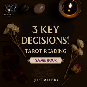 Same Hour 3-Question Tarot Reading • Fast PDF Insight into Love, Career & Future • Psychic Guidance