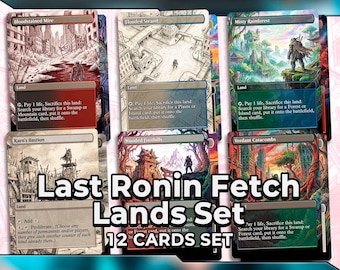Set de tierras/proxy de TMNT Last Ronin: 12 cartas temáticas de búsqueda para Commander EDH