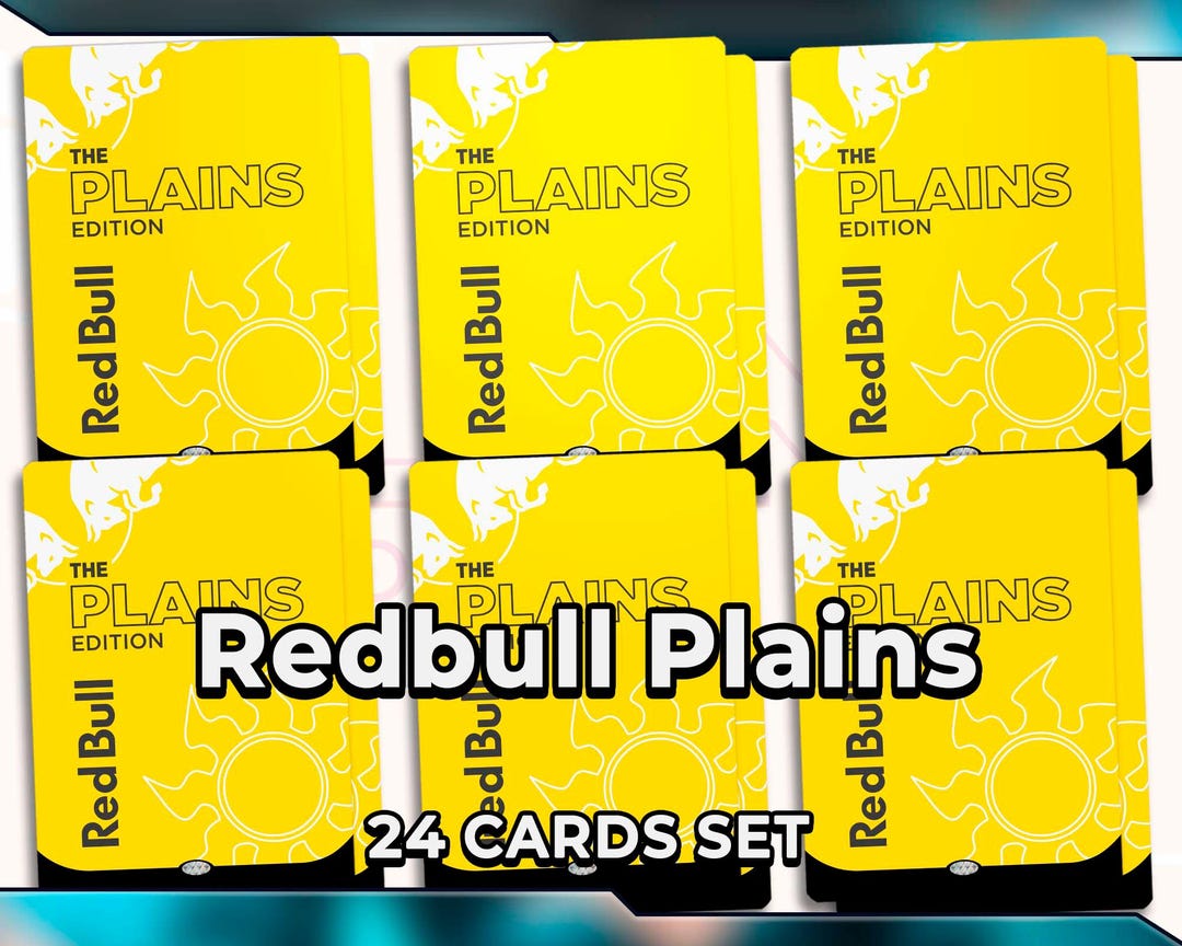 Redbull Basic Plains Lands Set/ Proxy 24 Fullart Set for EDH