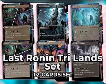 TMNT Last Ronin Lands Set/ Proxy 12 juego de cartas temáticas de Trilands para el comandante de EDH