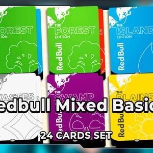 Redbull Basic Mixed Lands Set/ Proxy 24 fullart set for EDH commander
