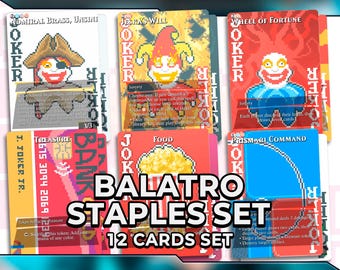 Juego de cartas proxy MTG con temática de Balatro (12 cartas)