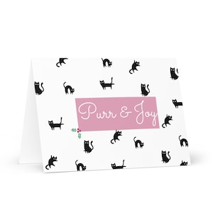 Schwarze Katzen Grußkarte