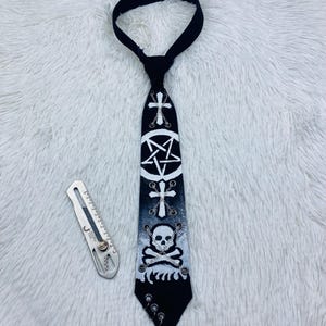 Black Denim Remade Denim Custom Tie