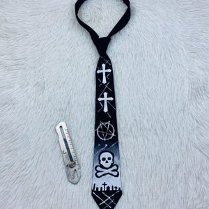 Black Denim Remade Denim Custom Tie