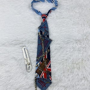 Blue UK Remade Denim Custom Tie