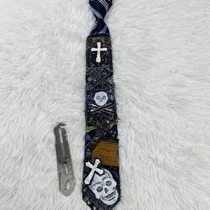 Blue Denim Remade Denim Custom Tie