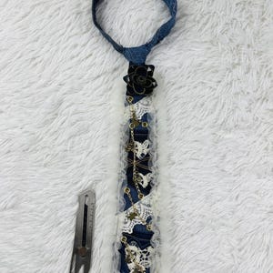 Denim Blue Remade Denim Custom Tie