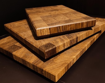 Tabla de cortar de veta de roble
