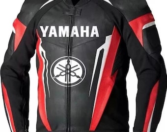 Yamaha MotoBike Motorcycle Racing  Jacket CowHide Leather jacket