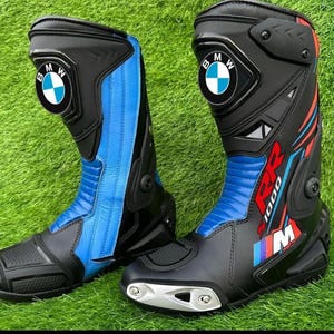 BMW Motorrad Boots Motorcycle Real Leather Racing Boots