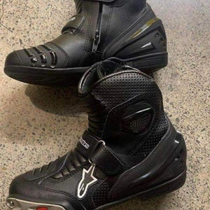 Alpinestar Half Length Motorcycle Motorbike Racing Leather Boots Biker Shoes