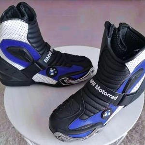 BMW Motorrad Boots Motorcycle Real Leather Racing Boots