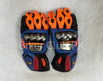 KTM Motorcycle Leather Racing Gloves Motorbike Riding Gloves